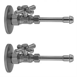 Jaclo 316-X-62-PEW 1//2 Copper Sweat Pewter x 3//8 OD Compression Standard Cross Lever Fit Extension Valve Kit