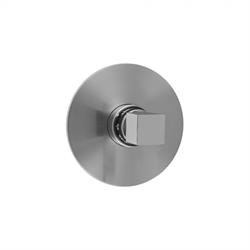 Satin Brass Jaclo T184-TRIM-SB Round Contempo Thermostatic Valve Trim with Lever Handle 