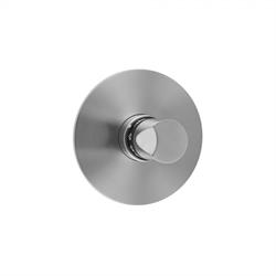 Satin Brass Jaclo T184-TRIM-SB Round Contempo Thermostatic Valve Trim with Lever Handle 